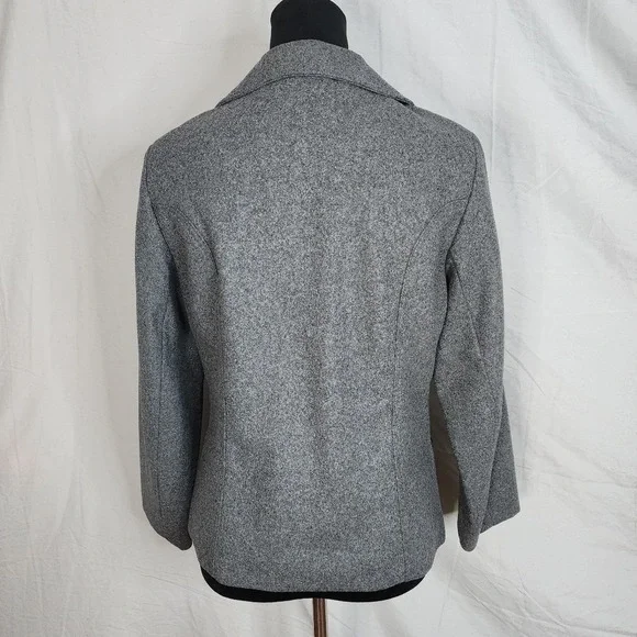 West Germany Vintage HERBERT MEYER Size Small Gray Felted Wool Blend Short‎ Coat